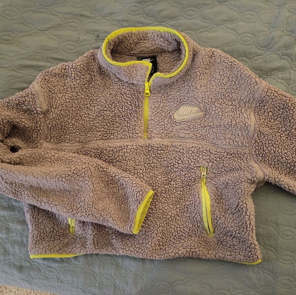 A wool cropped Nike pullover